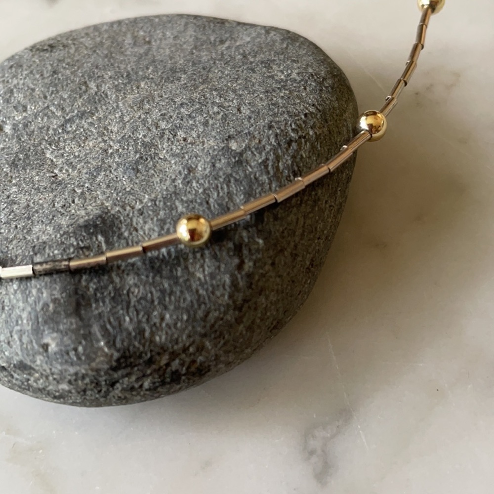 Liquid Silver 70’s Choker Vintage Necklace - Picture 8 of 11